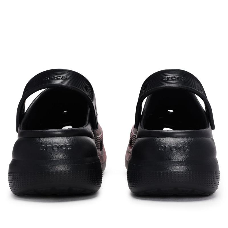 Crocs Classic clog 811 manufacturing incineration site special shoe box fluid ink splash hole shoes for men and women black powder