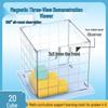 Magnetic Geometry Demonstrator Cube with Grid for 3D Observation and Teaching
