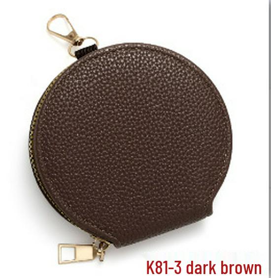 INS Style Mini Round Zipper Coin and Card Holder