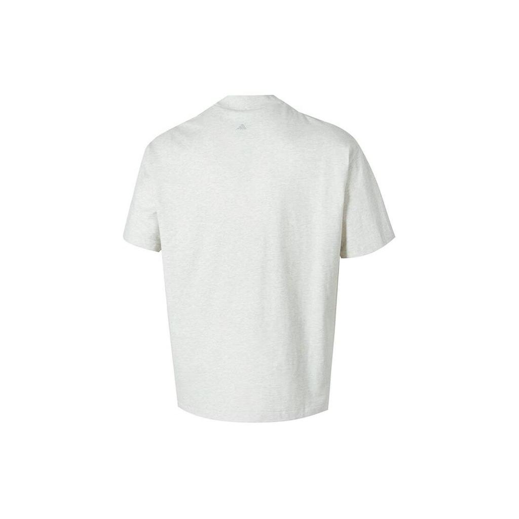 Adidas Alphabet Logo Sport Loose Round Neck Short Sleeve T-Shirt Unisex Tops Light-Grey IX1968