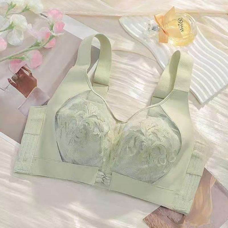 Anti-sagging Thin Breathable Underwear Adjustable Breast Control Push-up Large Size Bra