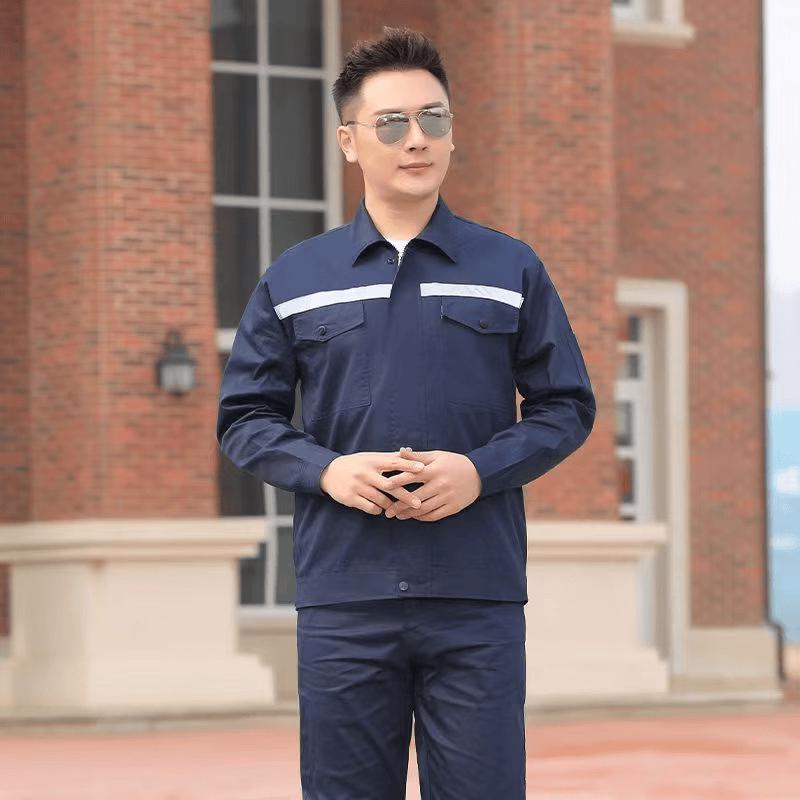 Qidingbao Summer Long-Sleeve Work Uniform Set L
