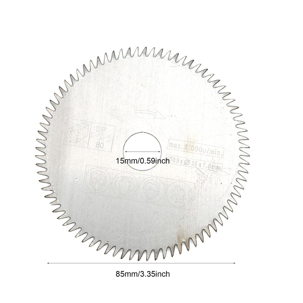 5Pcs 85mm Inner Diameter 15mm Mini Carbide Circular Saw Blade for Cutting Tool