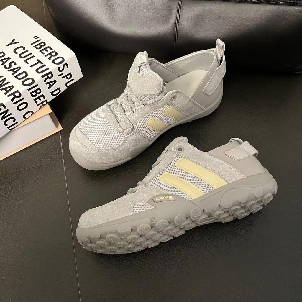 Retro Leather Soft-soled German Training Shoes Women's 2025 New Summer Thin Breathable Mesh Casual Sports Forrest Gump Shoes Tide