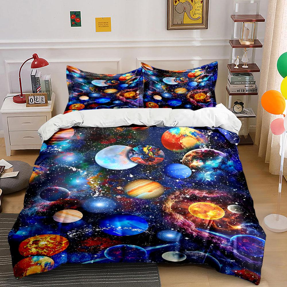 

Planets with cosmic stars. Bedding sets Duvet cover sets Duvet covers Pillowcases(1 * Duvet Cover 2 * Pillowcases, without duvet insert) 135x200cm