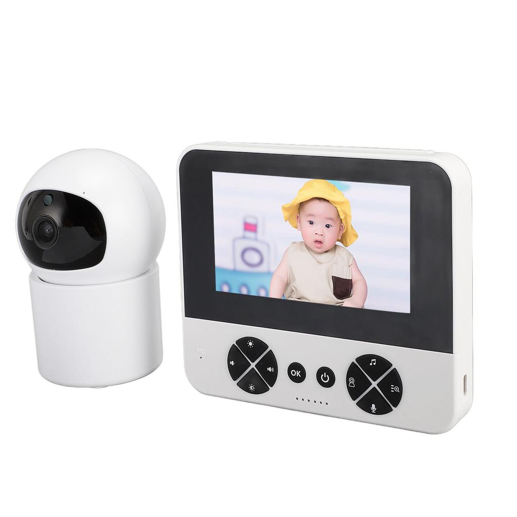 Baby Monitoring Camera 4.3in HD Screen 2 Way Intercom Night Vision Adjustable Angle Baby Monitoring