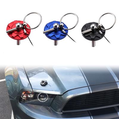 Kit de Clip de Bloqueo de Capó de Motor de Aluminio con Placa de Pasador para Capó Accesorio de Modificación de Coche Liberación Rápida Pasador de Bloqueo para Capó