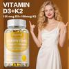 Vegetarisches Vitamin D3 + K2 - Bio D3 5000 IE + Klinisch geprüftes Vitamin K2 100 mcg - Knochenunterstützung
