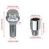 Locking Wheel Bolts M12 x 1.5 Nuts Chrome Alloy Wheel Lug Stud Taper Seat For BMW MINI Vauxhall Corsa Nissan