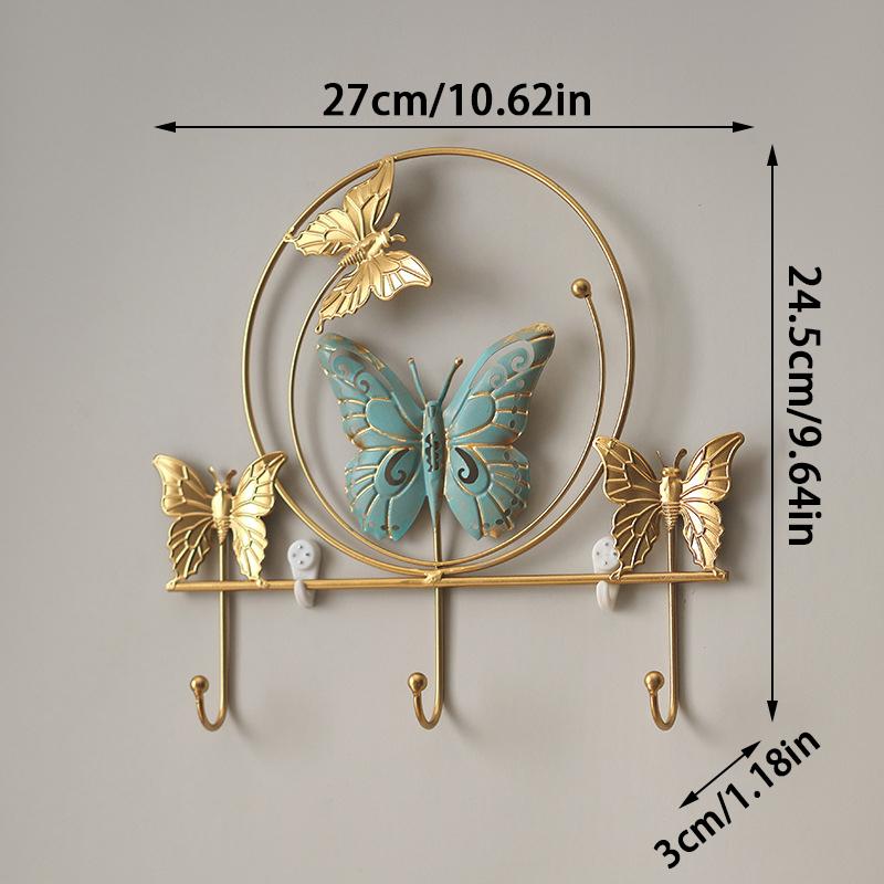 Cheap No Punching Wall Mounted Rack Hook Butterfly Hyphosis Ginkgo ...