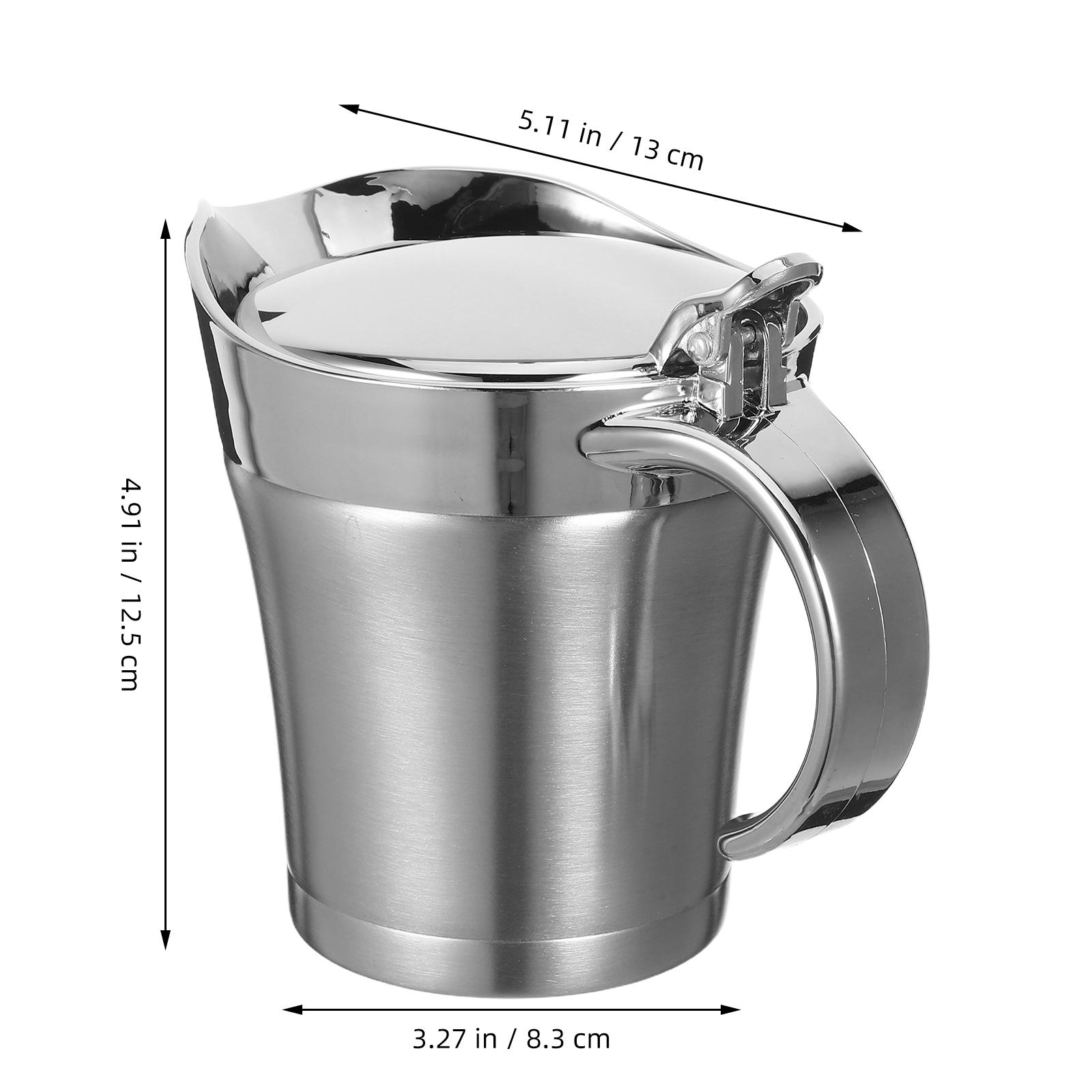 

750Ml Insulated Sauce Pitcher Stainless Steel Gravy Boat Jug with Streamlined Spout for Ketchup Gravy and Dressings No Drip