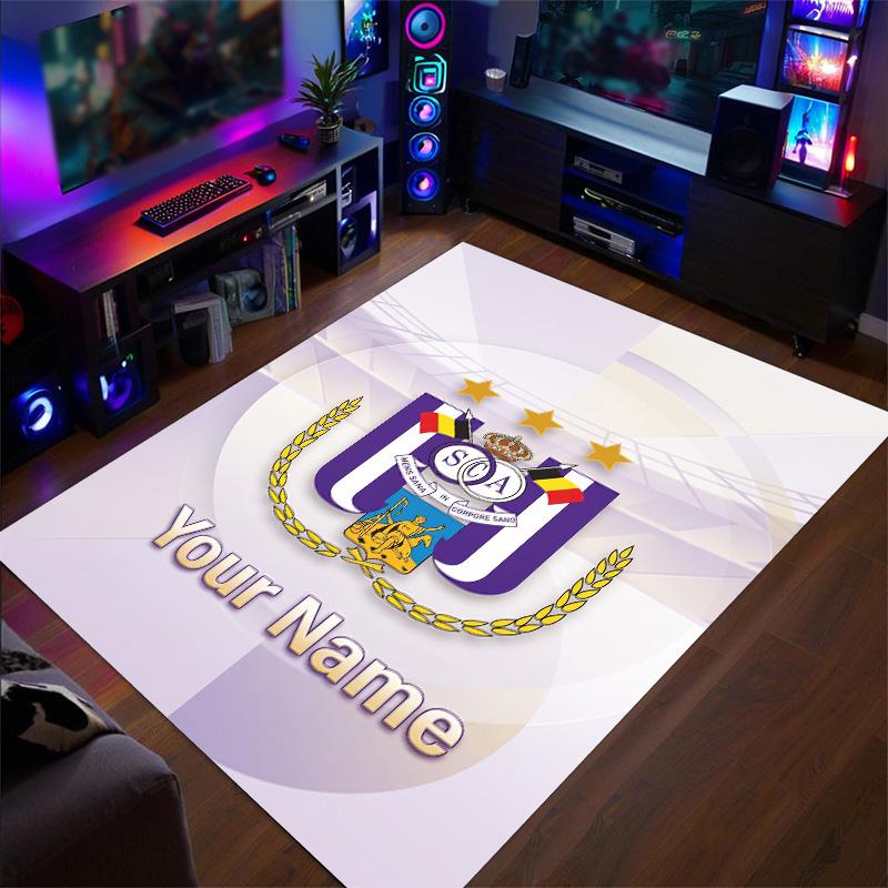 Crystal Velvet Rug Anderlecht FC Print Custom Name Text Floor Mat Home Decor