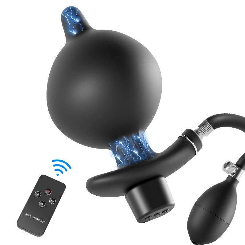 10-Frequency Vibration Prostate Bead Inflation Huge Anal Plug Electric Orgasm Masturbation Massager Sex Product Butt Plug Sextoy