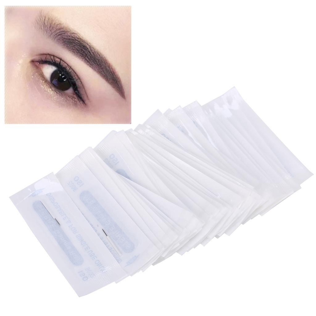 50pcs Professional Shader Microblading Needle Stainless Steel Eyebrow Tattoo Needle3RS