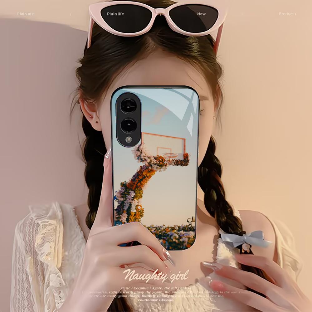 Basketball hoop Protective Exquisite High-end PhoneCase Glass PhoneCase for Samsung Galaxy S26 S25 S24 S23 S22 S21 FE,Ultra,Plus