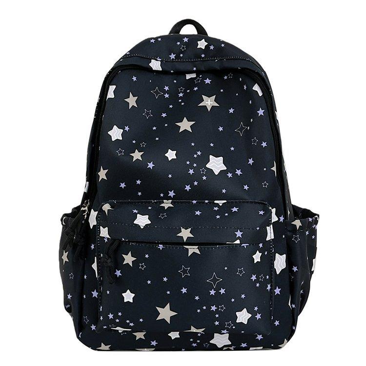 Schoolbag Japanese Ins Cute Girl Star Print Student Schoolbag Junior High School High School Student Large Capacity Backpack Backpack
