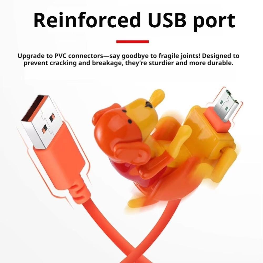 Cartoon Stray Dog Fast Charger For Type-C Phone Charging Line Charging Cable Phone Accessories