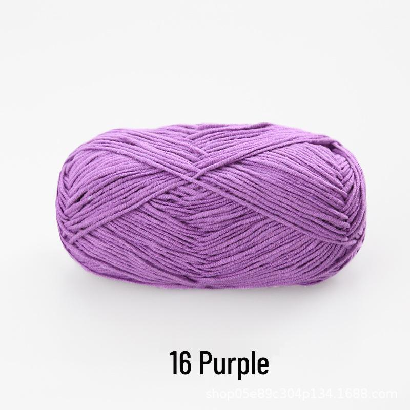 Xue Feier 4-Ply Cute Doll Milk Cotton Combed Yarn for Crochet and Knitted Bags