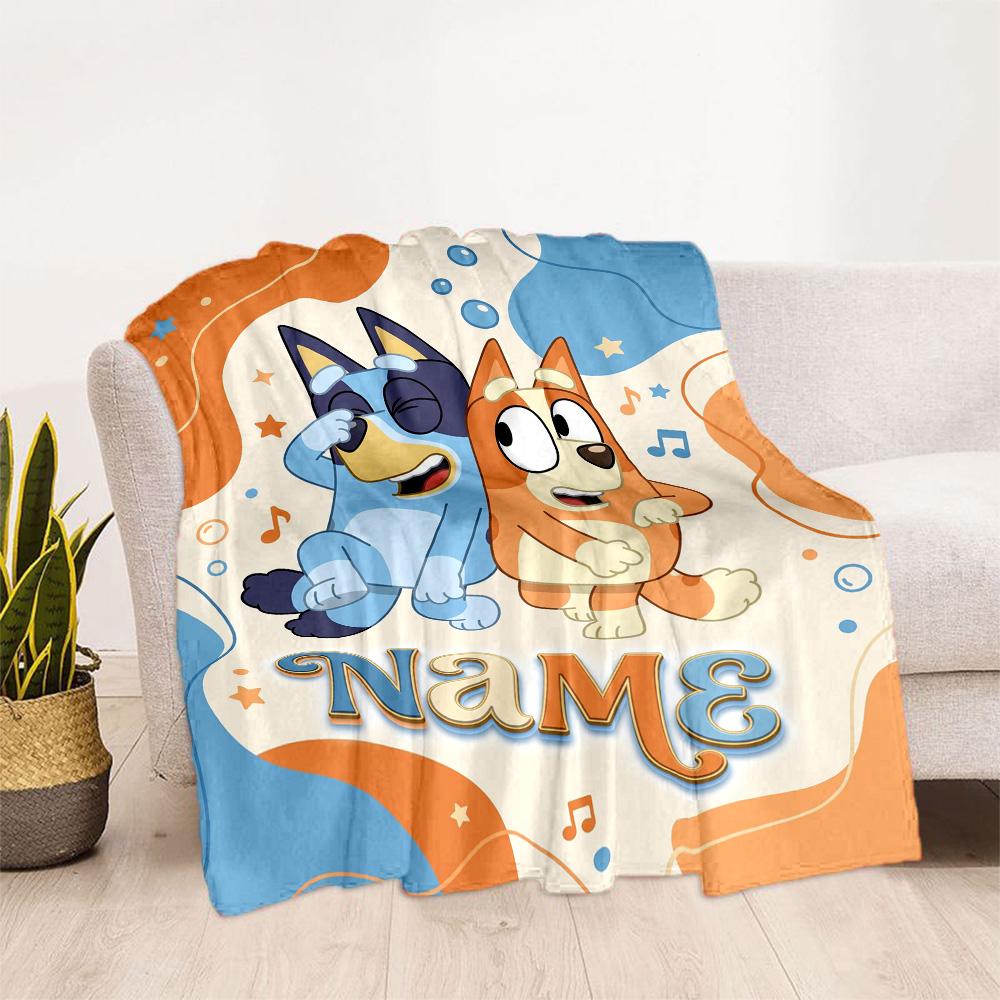 Happy Birthday Celebration Customize Your Name Blanket Gift Customizable Blanket Comfortable Suitable for Sofa Living Room Office Chair Seaside