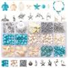 Ocean Inspired DIY Jewelry Making Kit Blue Clay Beads Beads Bracelet Making Kit  Jewelry Making