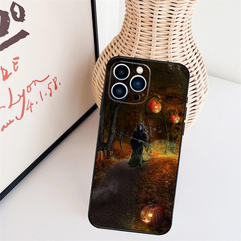 Halloween Pumpkin Ghost Mummy Phone Case For iPhone 17 Pro Max 16 15 11 12 13 14 Pro Max mini 15 16 Plus 16e 17 Air Cover