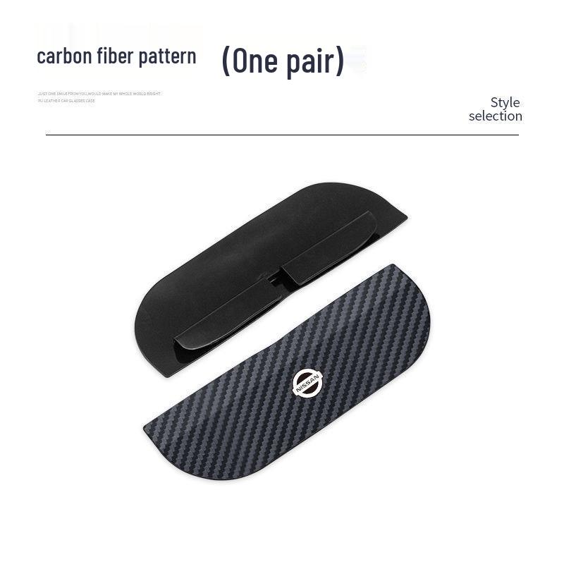 Universal Carbon Fiber Rearview Mirror Rain & Sun Shield with Dustproof Baffle
