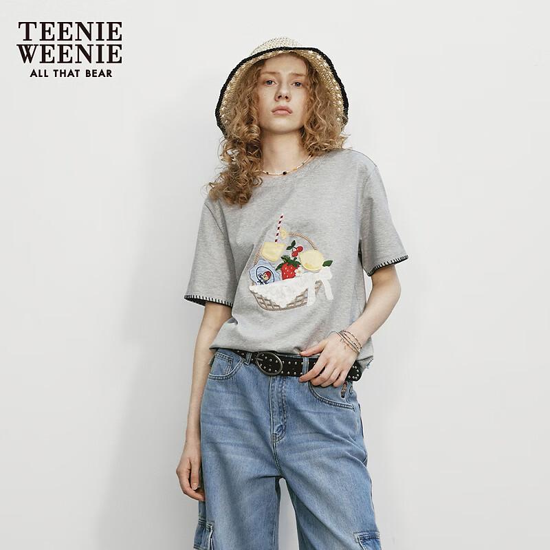 Teenie Weenie Summer Fruit Embroidery T-Shirt