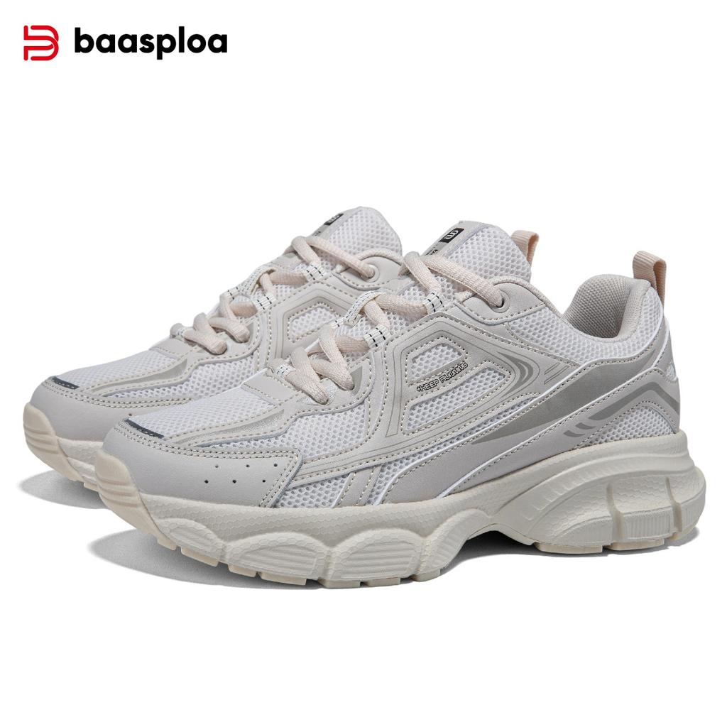 BAASPLOA Women's Mesh Running Shoes Breathable Thick-soled Height-increasing Sports Shoes Lightweight Casual Shoes Vintage Trendy Shoes