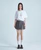FOUR YOUNG Slit Pleats Skirt Check