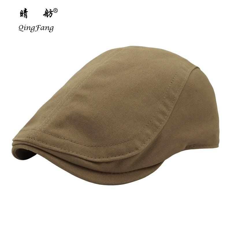 

Big head circumference forward hat new cotton beret spring and summer Japanese retro literary and artistic painter newsboy hat L（58-60cm）