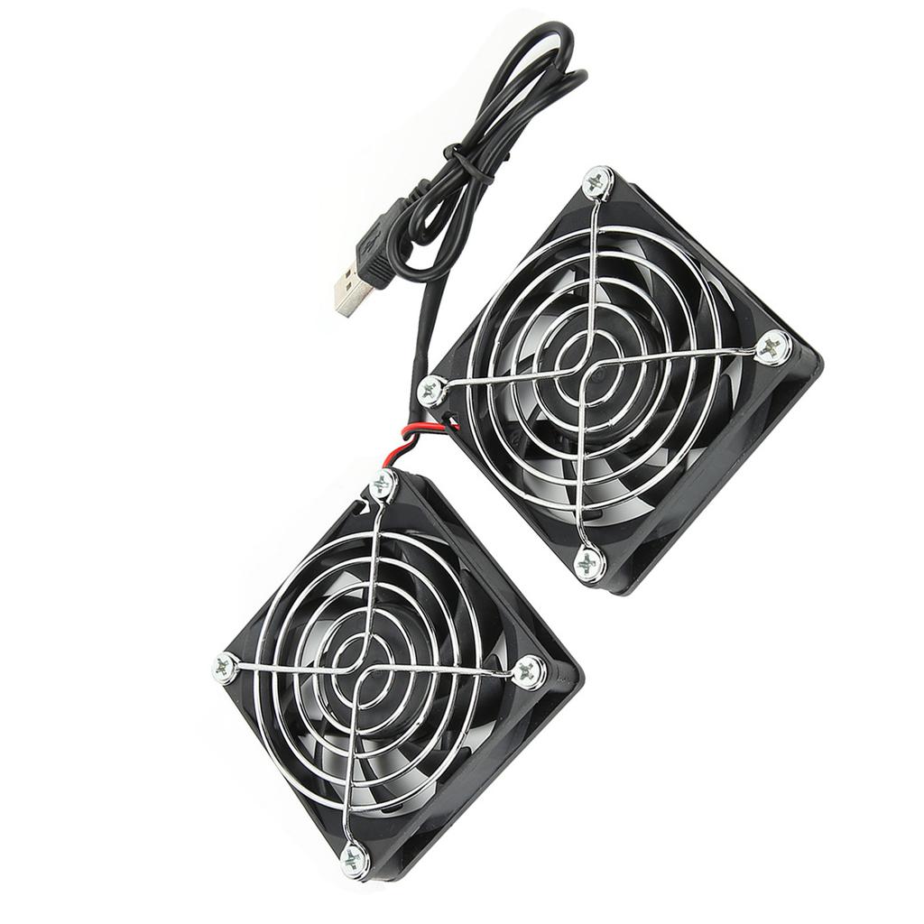 5V USB Power Cooling Dual Fan Router Heat Dissipation Cooler for RTAC68U AC86U EX6200 Tengda AC15