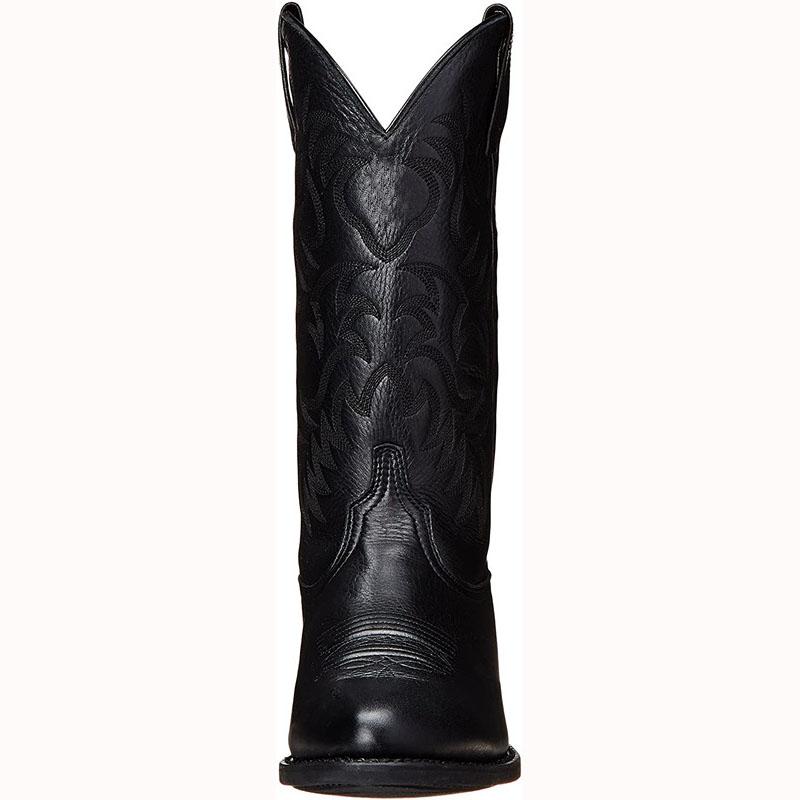 Men Boot 2026 Mid Calf Western Cowboy Motorcycle Boots Male Autumn Outdoor PU Leather Totem Med Heel Fashion Designed Men Boots