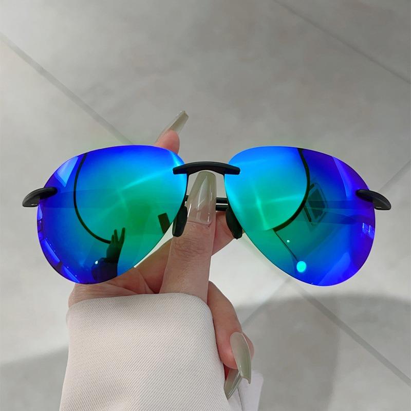 New ultra-light frameless colorful polarized sunglasses for men and women TR90 material suitable for leisure and vacation UV400