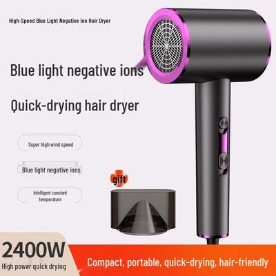 High Power Blue Light Negative Ion Hair Dryer with Strong Wind