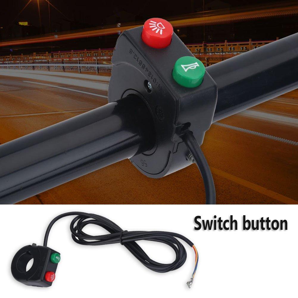 Dilwe Bike Switch Horn Motorcycle Light Handlebar Switch Turn Signal Horn Speaker High Beam