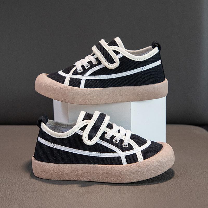Childrens Canvas Shoes Kindergarten Baby Soft Toddler Girls Leopard Breathable Casual Shoes Boys Comfortable Sneaker White Shoes
