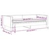 VidaXL Lit de jour avec matelas gris foncé 90x200 cm tissu 3196561
