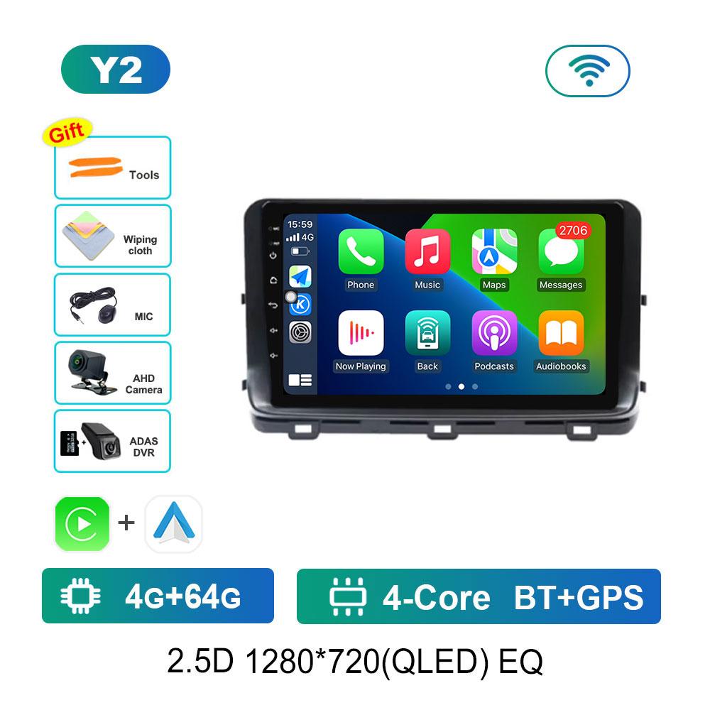 Car Radio Multimedia Player Android 14 Intelligent System for Kia Ceed 3 CD 2018 - 2022 2.5D Screen GPS Navigation WiFi BT