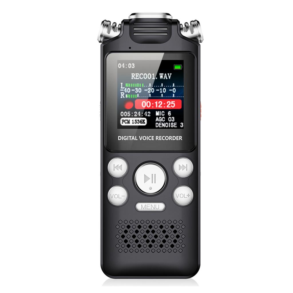 Digital Voice Recorder with Playback Voice Activated Noise Reduction Recorder MP3 Player for Lectures Meetings