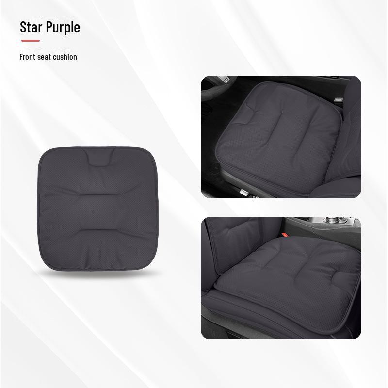 Universal Ventilated Nappa Leather Car Seat Cushions - Four Seasons, Breathable, High-Grade, Perforated Design for All Models.