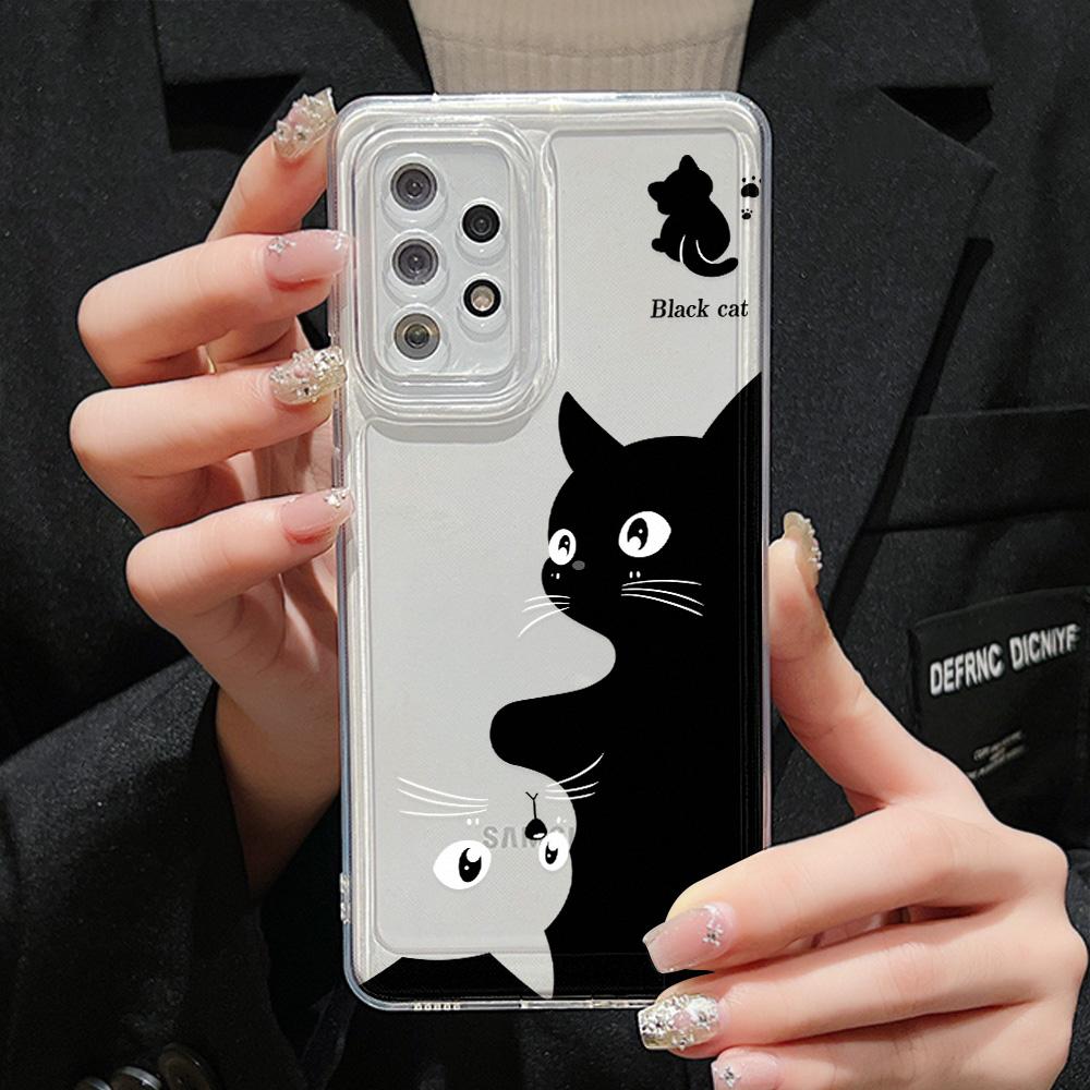 Klarer Fall für Samsung S24 Ultra A54 5G A53 A52 S23 Plus S22 S21 S20 FE A35 A55 A34 A33 A32 A14 A13 Silikon-Schmetterlingsabdeckungen