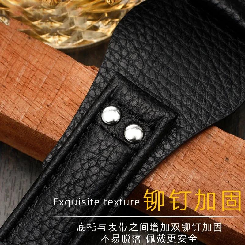 22mm Echtes Leder Uhrenarmband Für Fossil CH2592 CH2564 CH2565 CH2891CH3051 Armband Herren-Armband mit Nieten-Stil