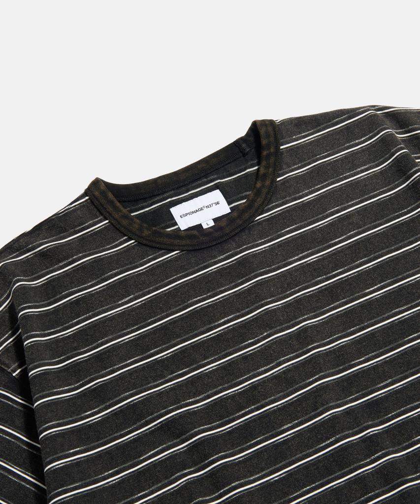 ESPIONAGE Vintage Washed Border Tee Black
