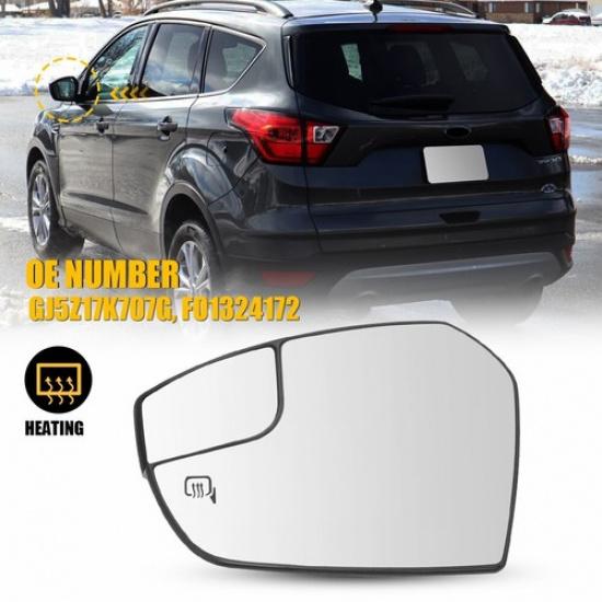 Driver Left Side Power Heated Mirror Glass For 2017 2018  Ford Escape EOA