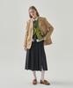 DRAWFIT WOMEN Double-Welt Suede Single Blazer [Ash Cream]