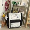 Schoolbag shoulder bag Korean version cute star transparent pain bag two-dimensional college style tutoring class student shoulder messenger bag