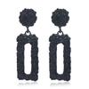Retro Metallic Geometric Alloy Earrings: Bold, Creative Design for Women