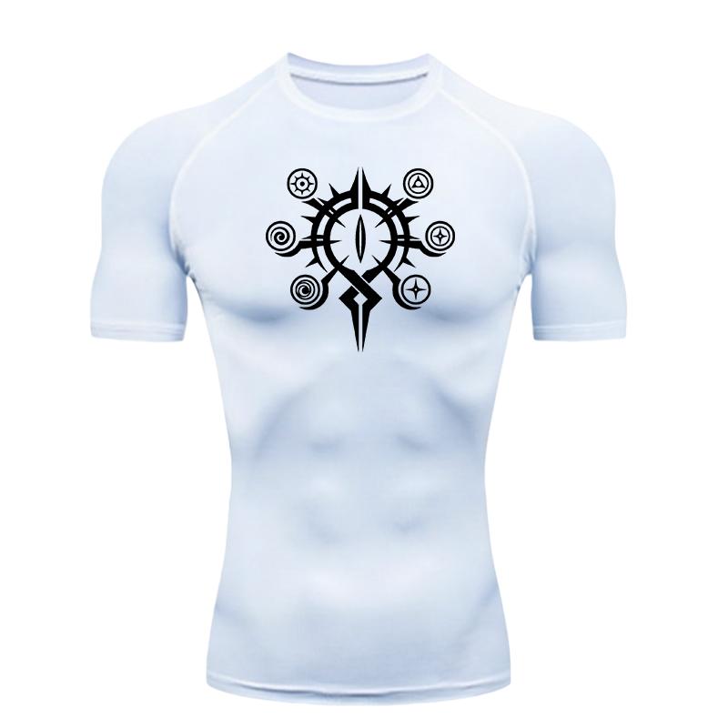 Mode Fitness Herren Sport T-Shirt Training Kompression Workout Rashgard Tops Schnell Trocknend Atmungsaktiv Kurzarm Laufen Hohe Elastizität