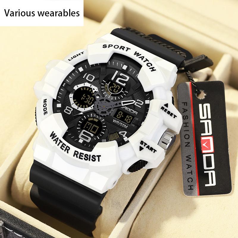 Tendencia Deportes Juveniles Reloj Electrónico Coreano Reloj de Personalidad Creativa para Hombre