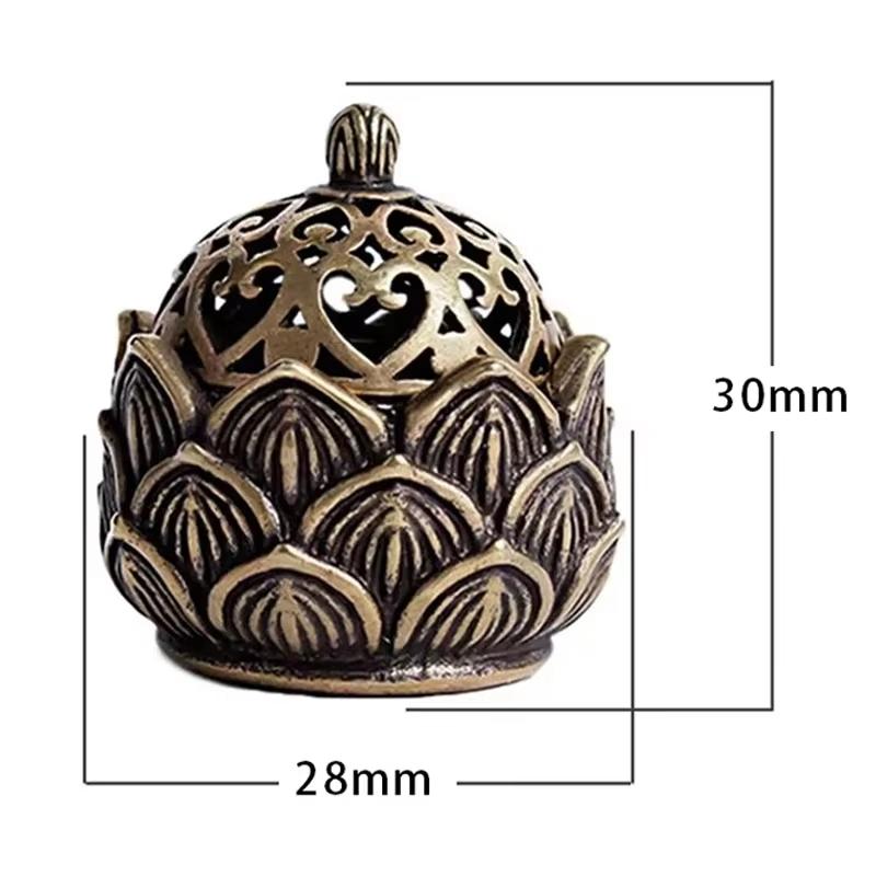 Lotus Incense Burner Copper Incenser Holder Decoration For Home Censer Desktop Ornament For Shop Office Home Decoration Roducts